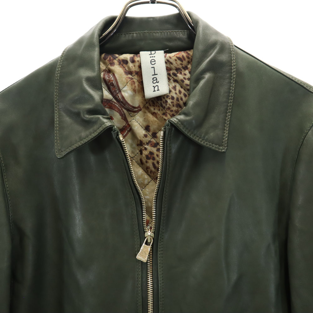 楽天市場】古着 デラン DELAN イタリア製 レザージャケット 44 カーキ