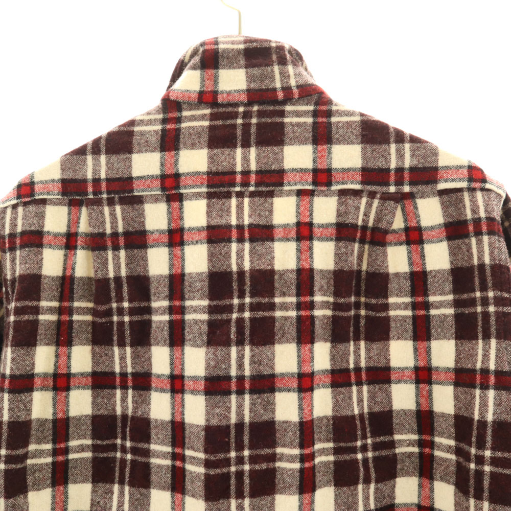 ヴィンテージ60's Sears ウール オープンカラーシャツ オンブレ M 楽天