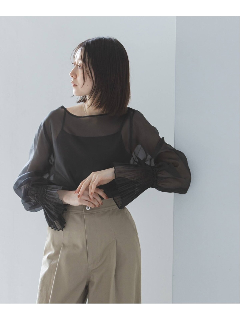 楽天市場】【SALE／30%OFF】パールシアープリーツカフスブラウス NOBLE