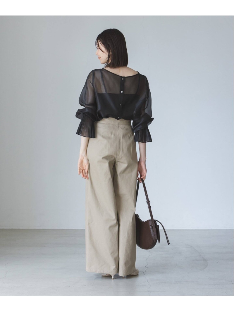 楽天市場】【SALE／30%OFF】パールシアープリーツカフスブラウス NOBLE