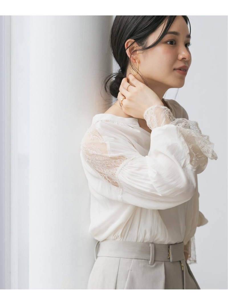 楽天市場】【SALE／30%OFF】レーストリミングフリルカフスブラウス