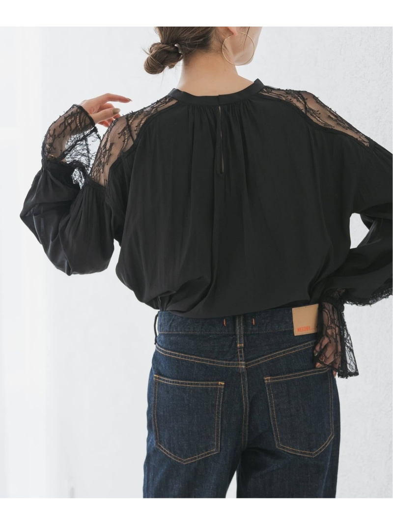 楽天市場】【SALE／30%OFF】レーストリミングフリルカフスブラウス