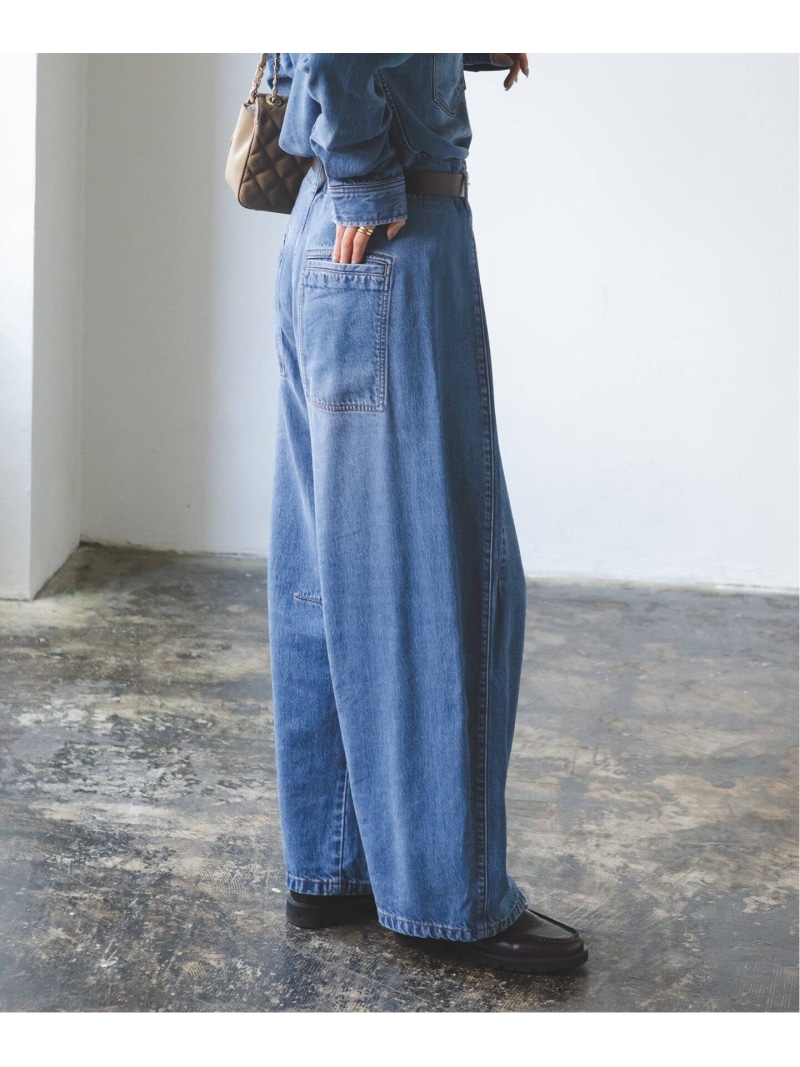 楽天市場】【SALE／20%OFF】スージングデニムフォルムタックパンツ