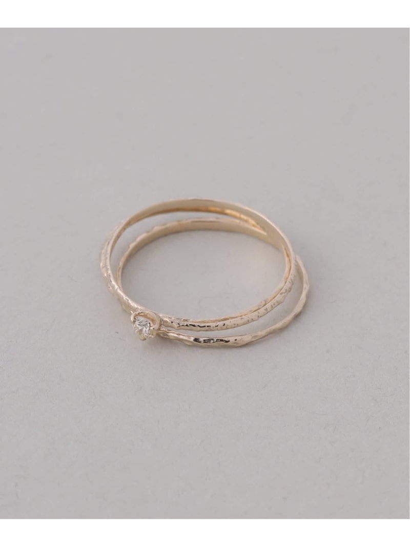 楽天市場】10thテクスチャー3本ダイヤリング K10 Lilas スピックアンド