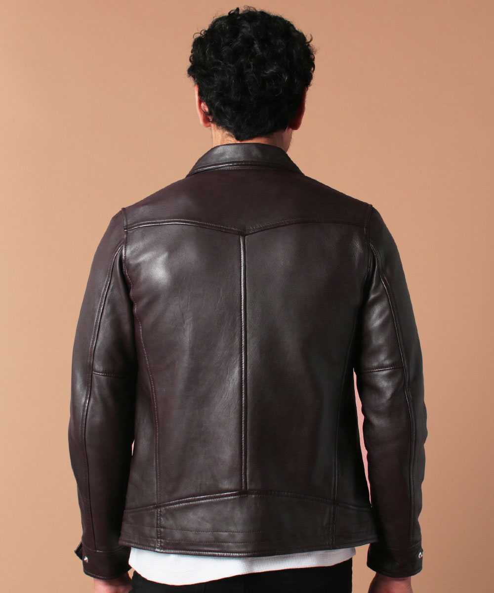 楽天市場】シングルライダースジャケット メンズ 秋 冬 ラムレザー 襟