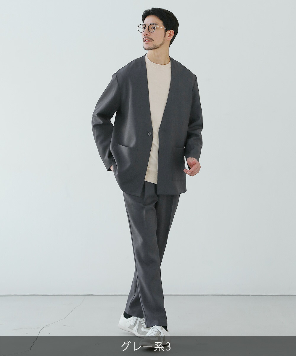 楽天市場】【SALE15】 【3点セット】 セットアップ ノーカラー