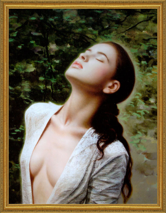 楽天市場】絵画 女性【無題】壁掛け インテリア 女性画 美人画 人物画