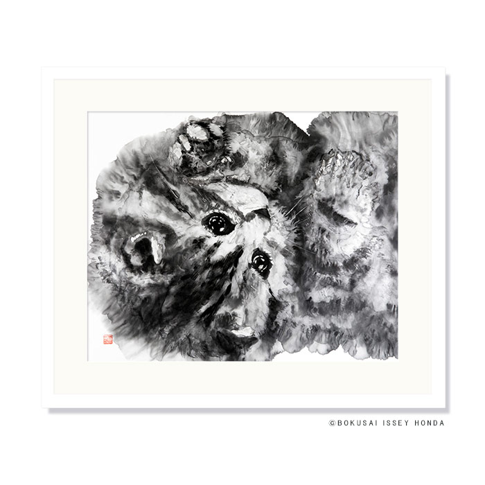 楽天市場】【総理大臣賞受賞作品 無垢】本田一誠 猫水墨画 モダンな