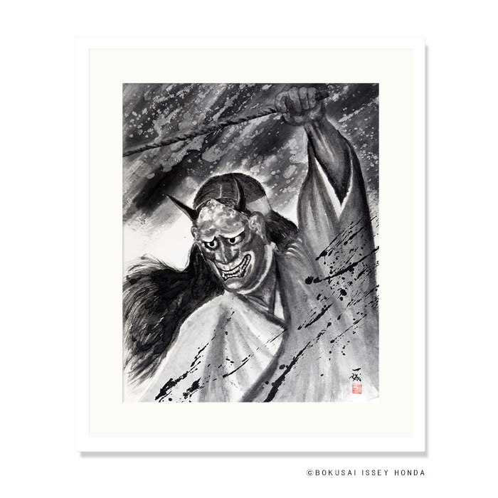 楽天市場】墨絵の躍動表現・般若面 本田一誠【能楽】モダンな