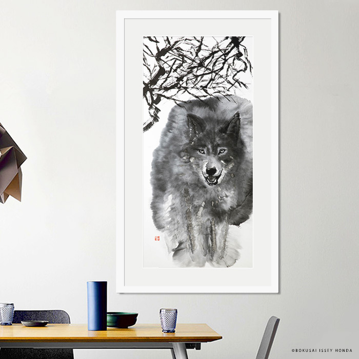 楽天市場】【3/5 限定クーポン配布中】 本田一誠 狼水墨画【気】日本