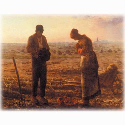 楽天市場】【初めての絵画】ミレー『晩鐘』 金の額 飽きの来ない6号