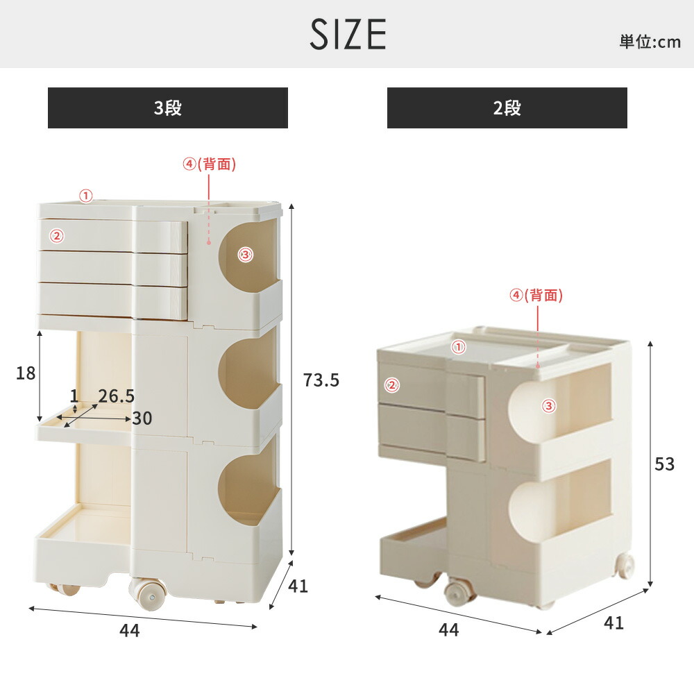 楽天市場】[SS限定]10%OFFクーポン3/4 20時〜 ワゴン キャスター付き