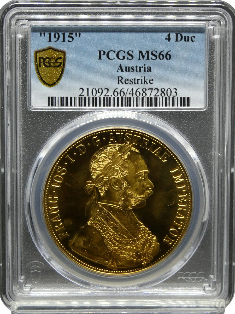 楽天市場】PCGS MS66 1915年 オーストリア フランツ ヨーゼフ1世 4