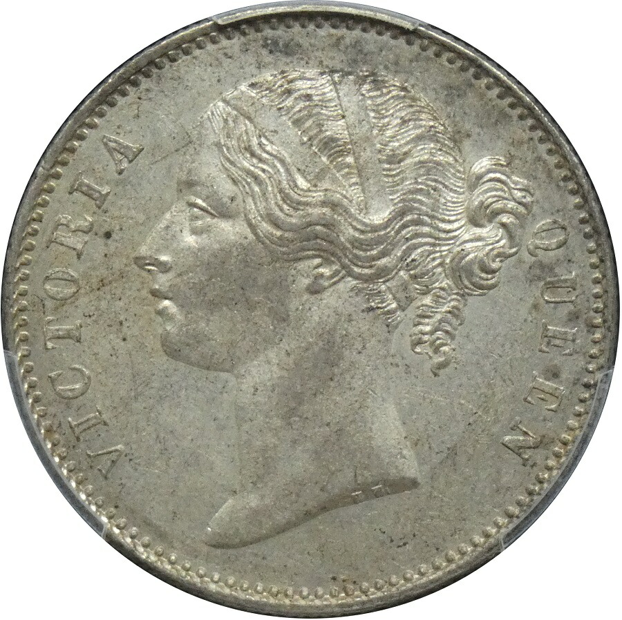 1840年 ヴィクトリア インド ルピー銀貨 AU 58 NGC インド、1840年