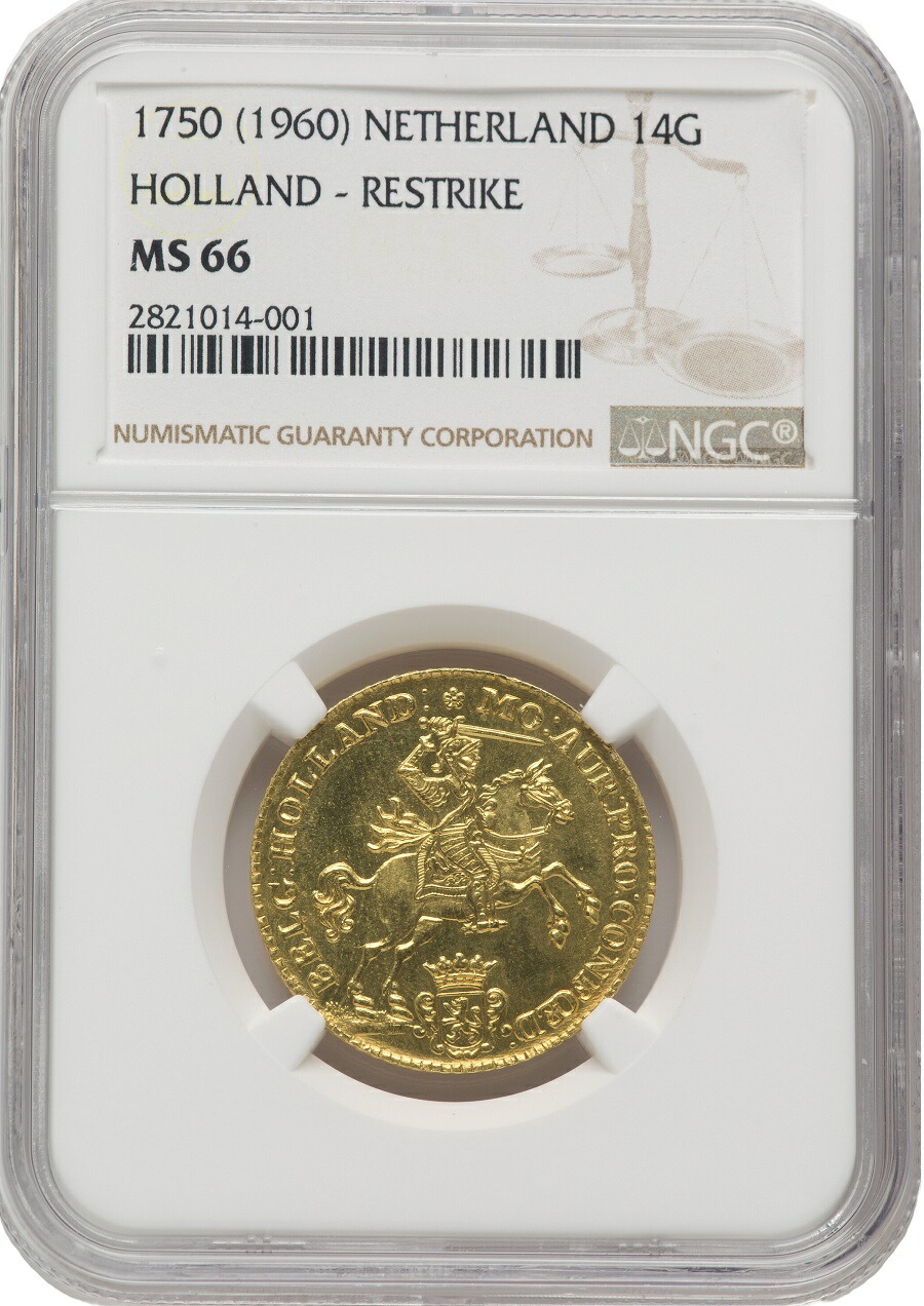 楽天市場】NGC MS66 1750年(1960年再鋳) オランダ ゴールドライダー 14
