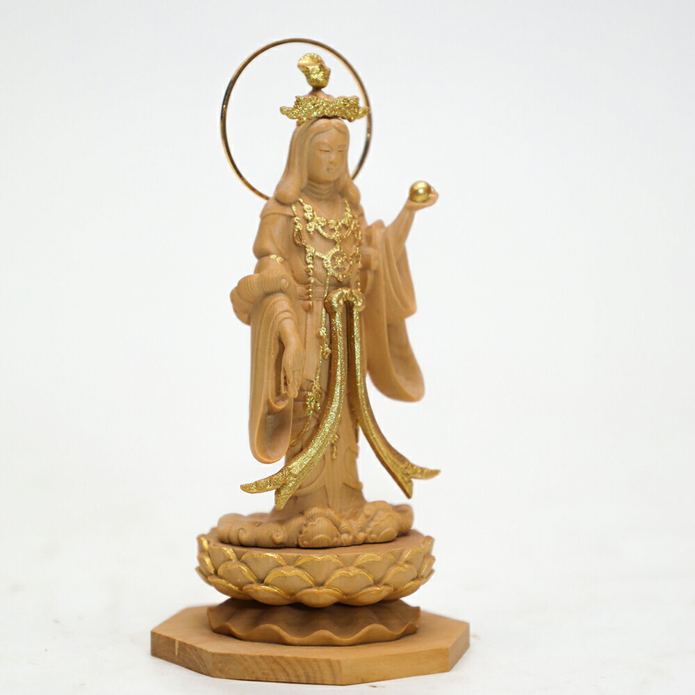楽天市場】吉祥天 木彫り 仏像 置物 『仕様：無垢 / 素材：柘植