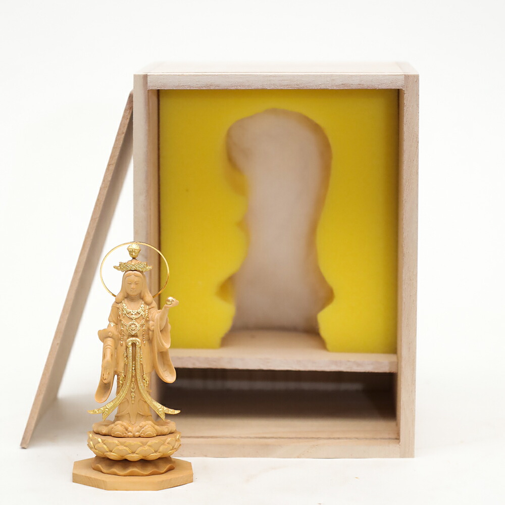 楽天市場】吉祥天 木彫り 仏像 置物 『仕様：無垢 / 素材：柘植