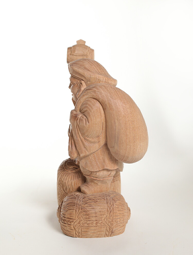 楽天市場】大黒様 木彫り 置物 一刀彫 / 素材：けやき : 津山銘木有馬店