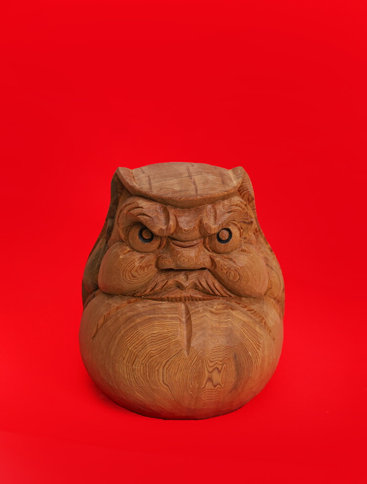 楽天市場】【総高12cm】屋久杉 達磨 木彫り 置物 一刀彫 / 素材：屋久