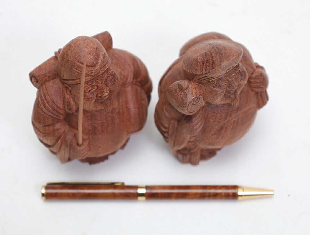 楽天市場】【総高12cm】恵比寿大黒 木彫り 福の神 縁起物一刀彫 / 材料