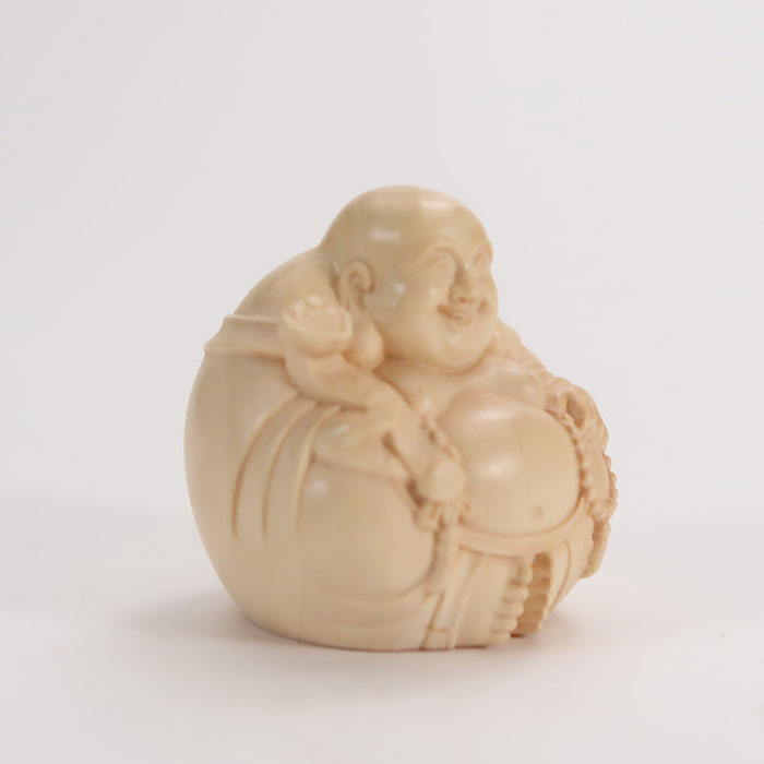 楽天市場】布袋様（ミニ） 木彫り 置物 一刀彫 / 素材：水柘植 : 津山