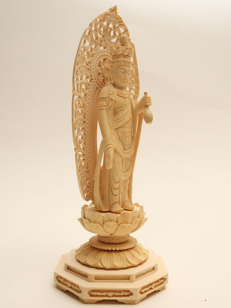 楽天市場】十一面観音 木彫り 仏像仕様：無垢 / 素材：桧（観音様,観音