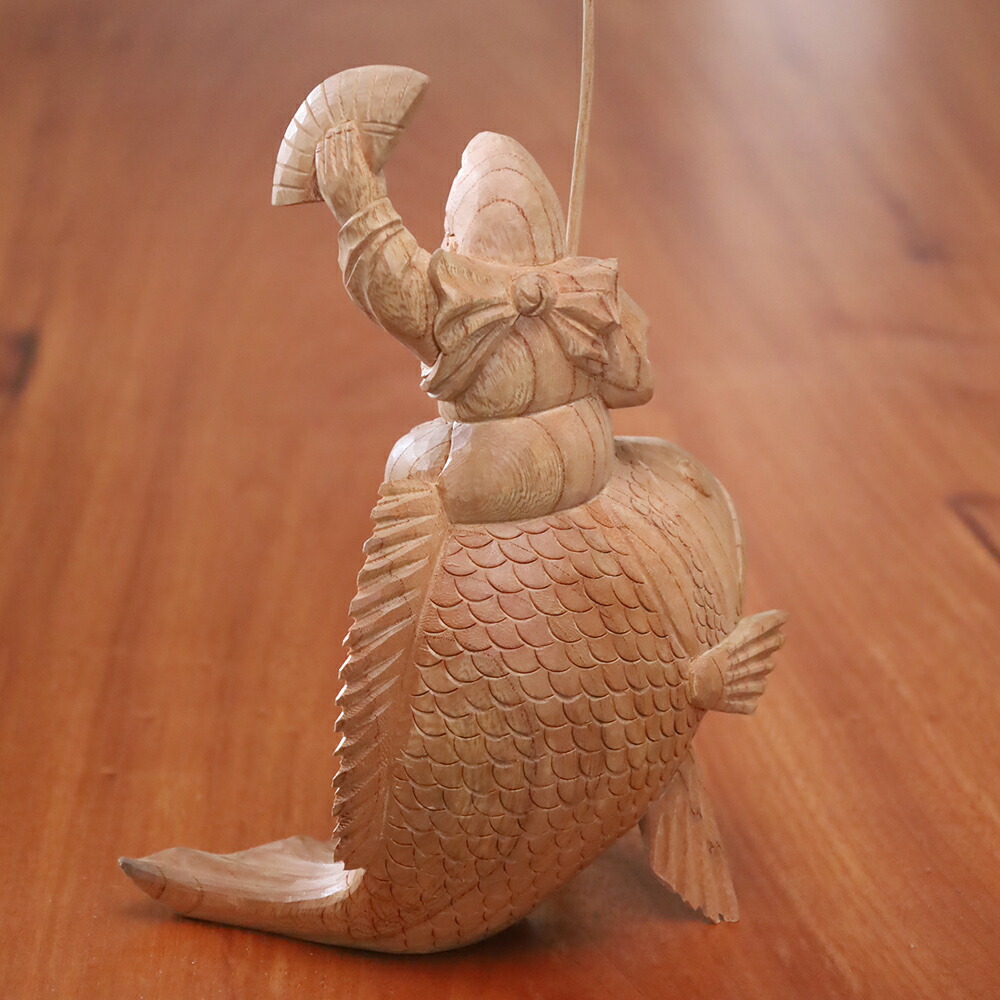 楽天市場】【総高27cm】恵比寿様 木彫り 福の神 縁起物仕様：無垢