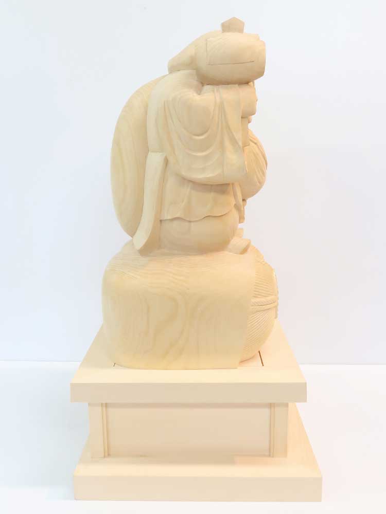 楽天市場】大黒天 木彫り 置物 一刀彫 / 素材：桧（大黒様,縁起物,木彫