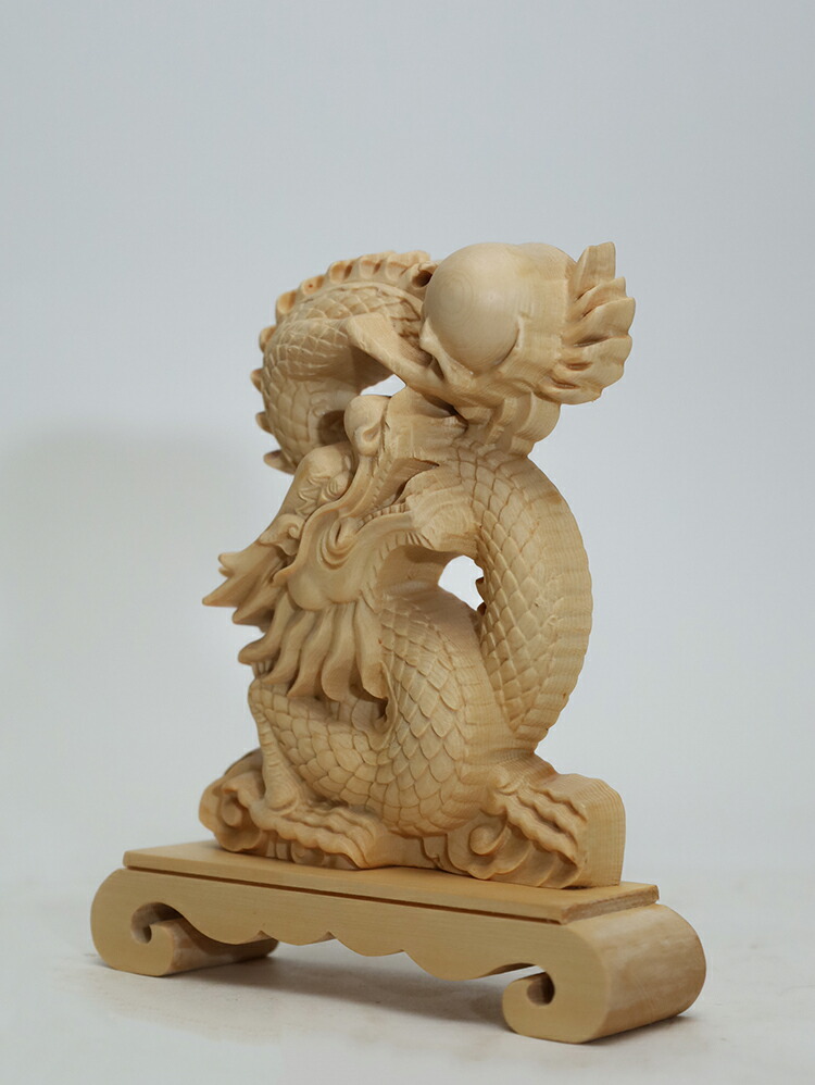 楽天市場】【総高17cm】〜木彫り 龍〜一刀彫 / 素材：桧 : 津山銘木有馬店