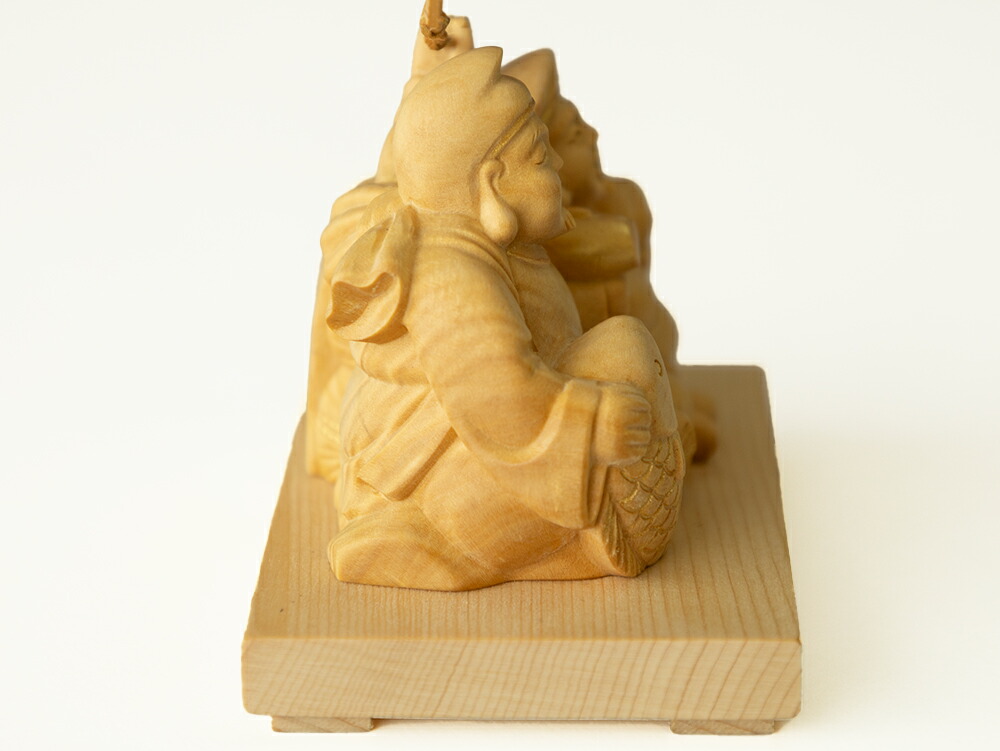 楽天市場】【横幅8cm】恵比寿大黒 木彫り 置物 一刀彫 / 素材：柘植