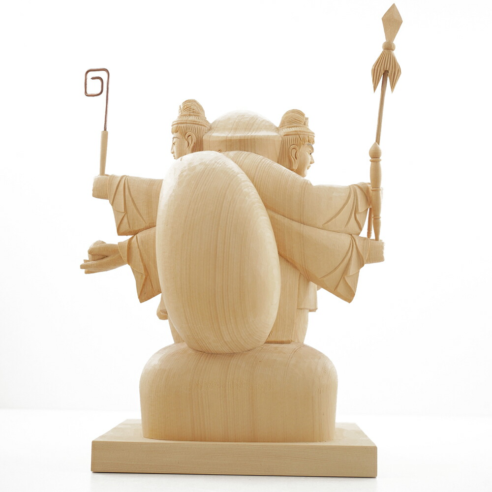 楽天市場】三面大黒天 木彫り 仏像 置物仕様：無垢 / 素材：桧 : 津山