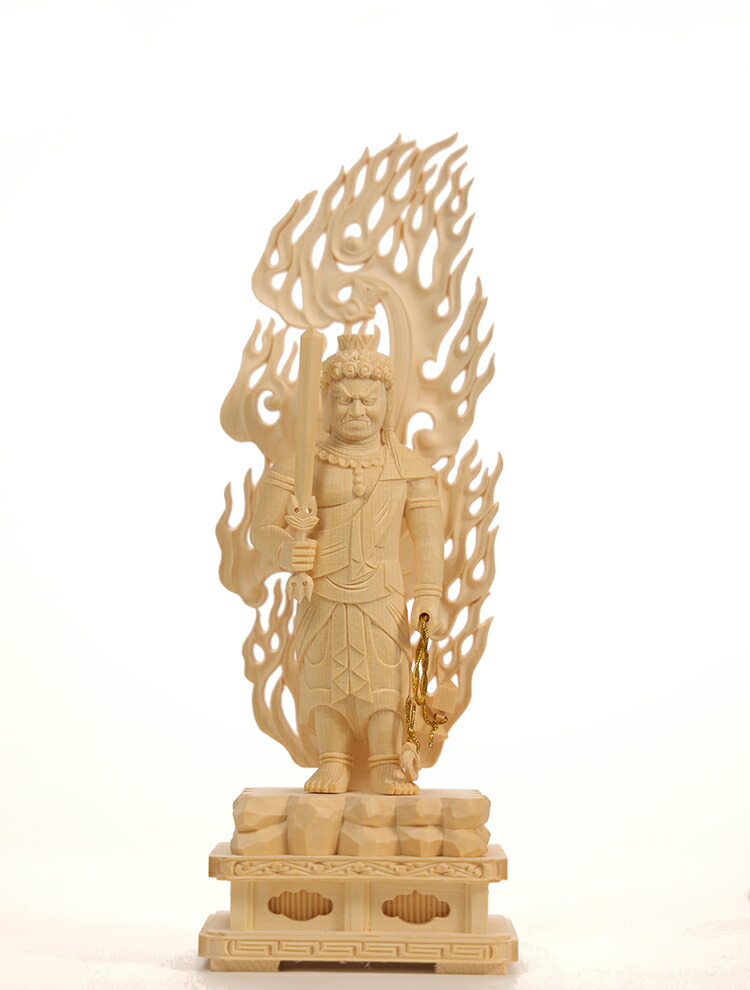 楽天市場】【総高22cm】不動明王 木彫 仏像 一刀彫 / 素材：ひのき