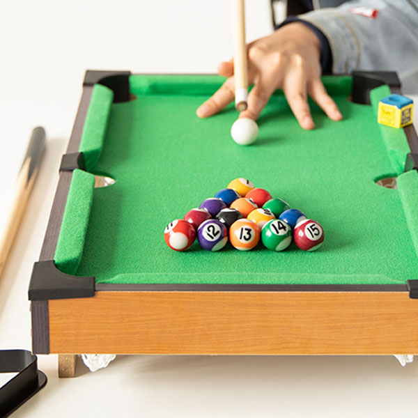 楽天市場】ミニビリヤード台セット テーブルゲームレジャーゲーム 玩具