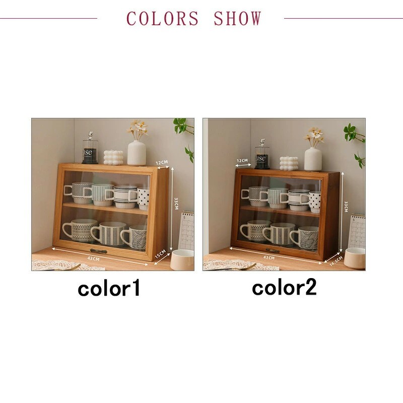 楽天市場】有機ガラスケース アンティーク 卓上 木製 ガラス 2段