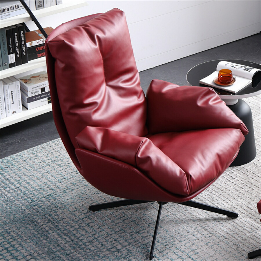 楽天市場】一人用ソファ1人掛け本革イタリア式極簡シングルソファ