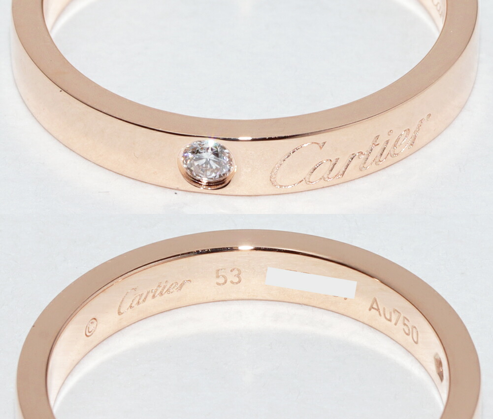 楽天市場】カルティエ 指輪 K18PG ダイヤ1P(0.03ct) Cドゥカルティエ