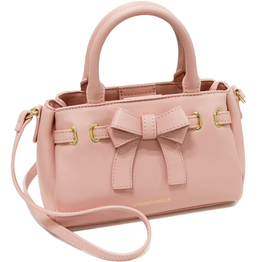 楽天市場】サマンサベガ ハンドバッグ ショルダーバッグ 合皮 ピンク