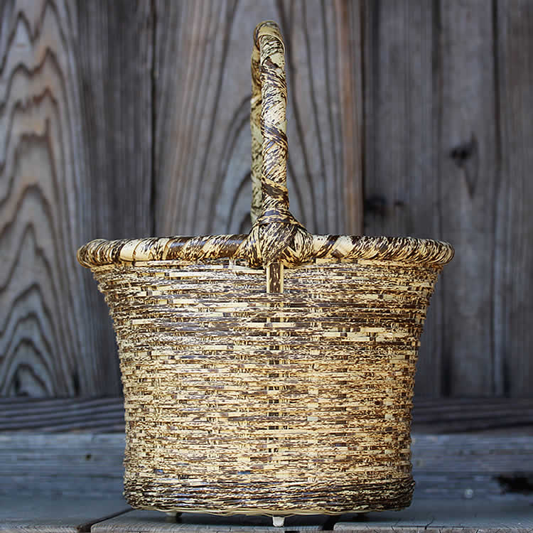 楽天市場】懐かしい昭和のお母さん愛用、虎竹買い物かご（丸） : 虎