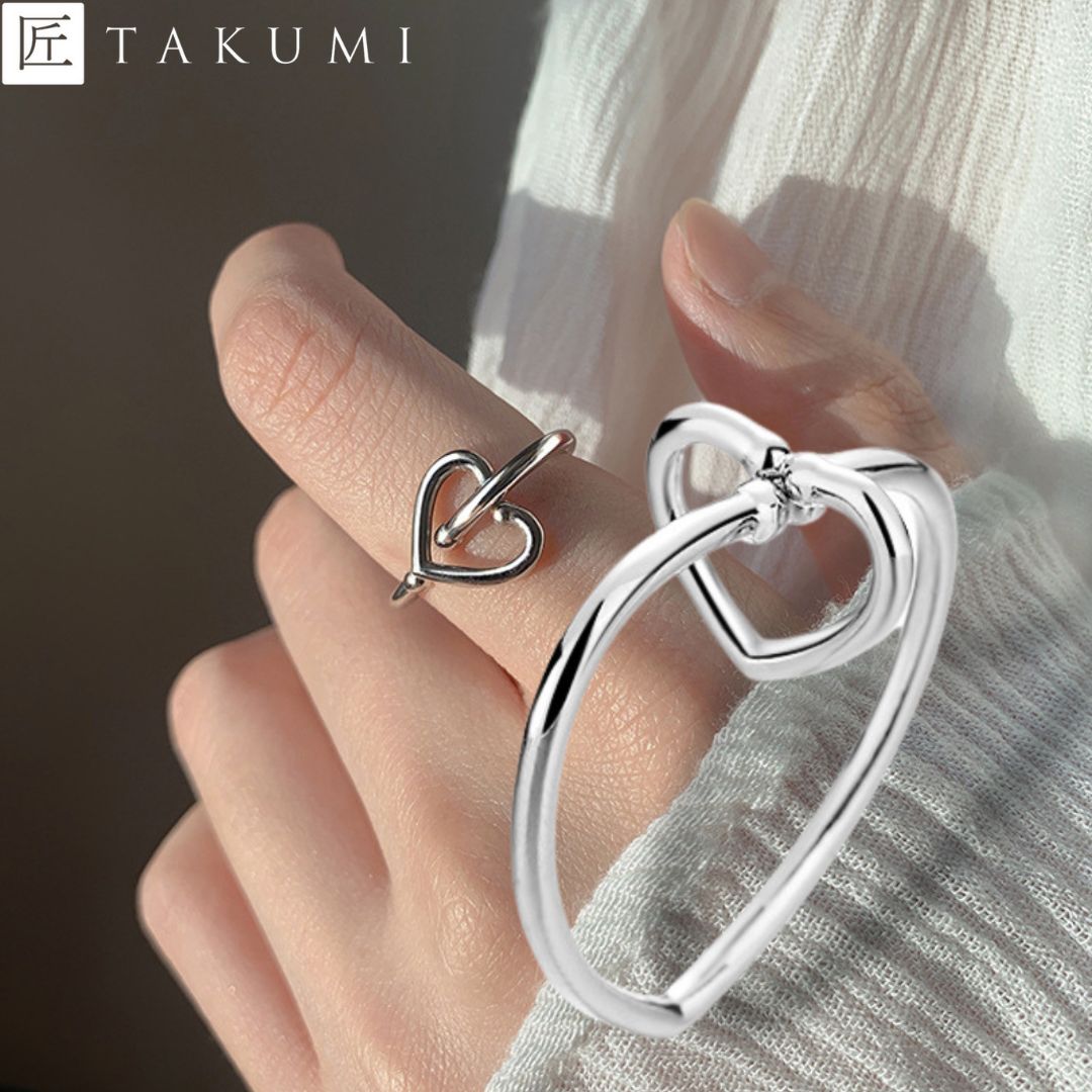 楽天市場】指輪 フリーサイズ ハートリング ハート リング シルバー