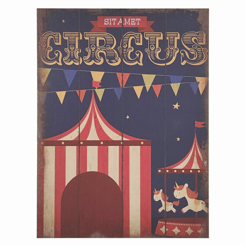 楽天市場】木製看板40 夜のサーカス サーカス団 ポスター 絵 壁掛け