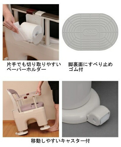 楽天市場】ポータブルトイレ 座楽 ラフィーネ プラスチック便座タイプ