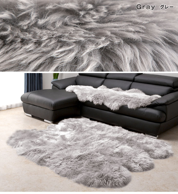 楽天市場】ムートンラグ 6匹物 厚手 極厚 140×180 抗菌 防ダニ