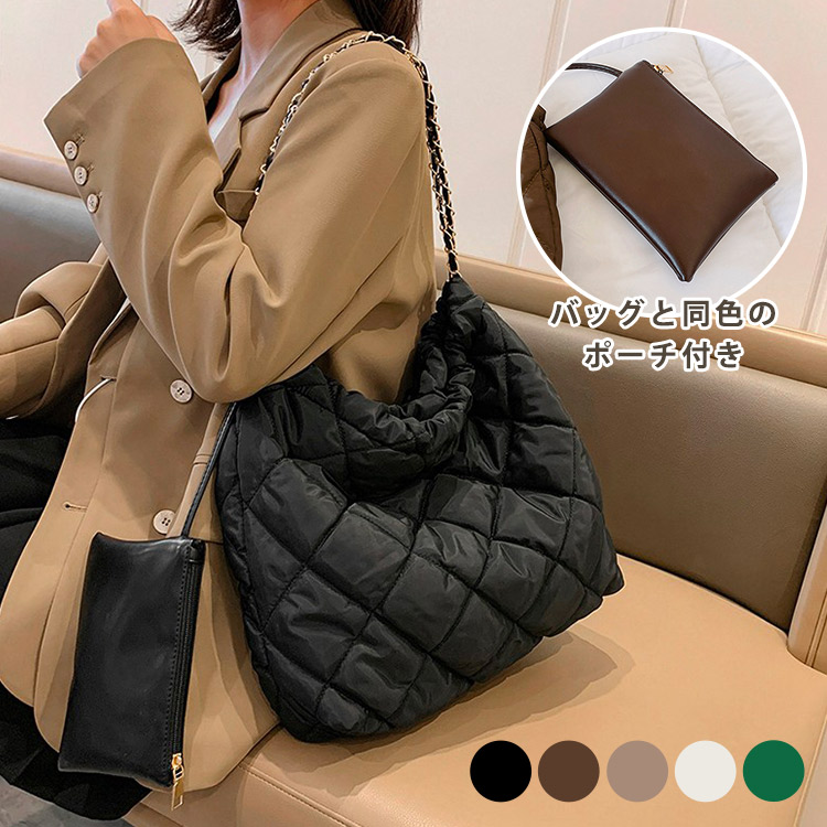 楽天市場】＼19％OFFクーポン／キルティング バッグ レディース 大