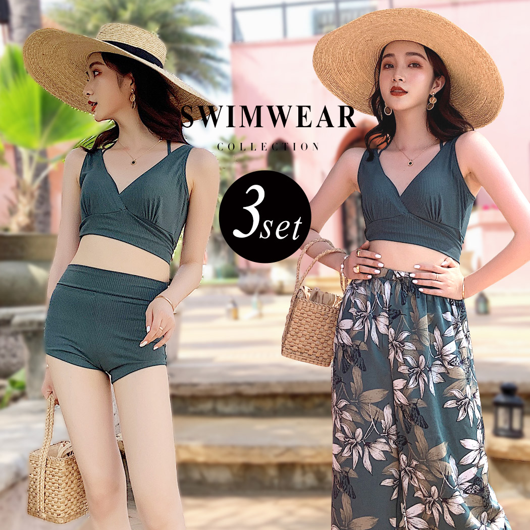 楽天市場】水着 レディース 体型カバー 水着 タンキニ Vネック ビキニ