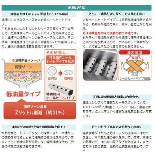 楽天市場】MGF-CE16 【マルゼン】 涼厨フライヤー 16L 幅450×奥行600