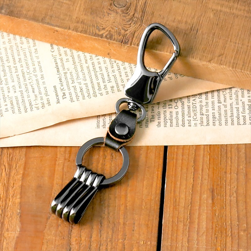 楽天市場】カラビナキーホルダー キーリング カラビナ メンズ ガンメタ