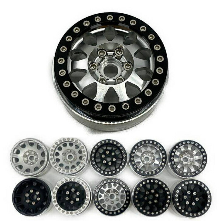 楽天市場】4個セット RCクローラーホイールリム 1.9インチ 1:10 六角