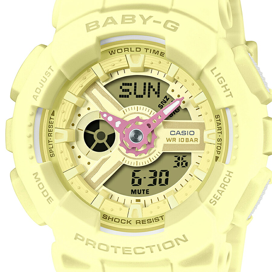 楽天市場】BABY-G ビビッドアクセントハンズ BA-110AH-9AJF レディース