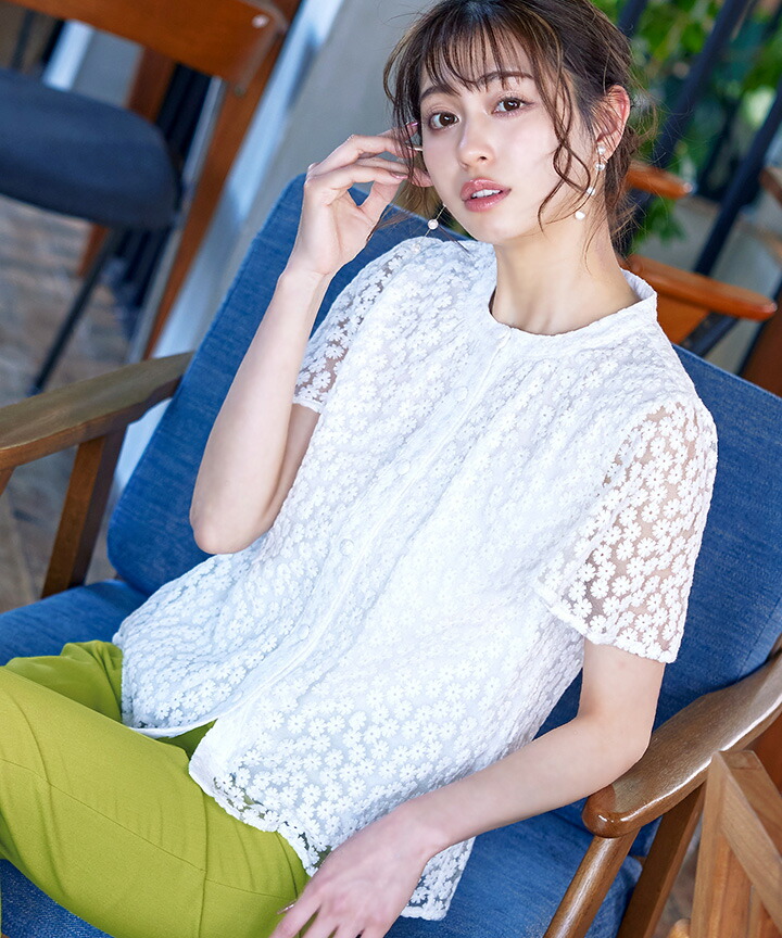 楽天市場】【楽天スーパーセール！70％OFF!!】チュールレースブラウス