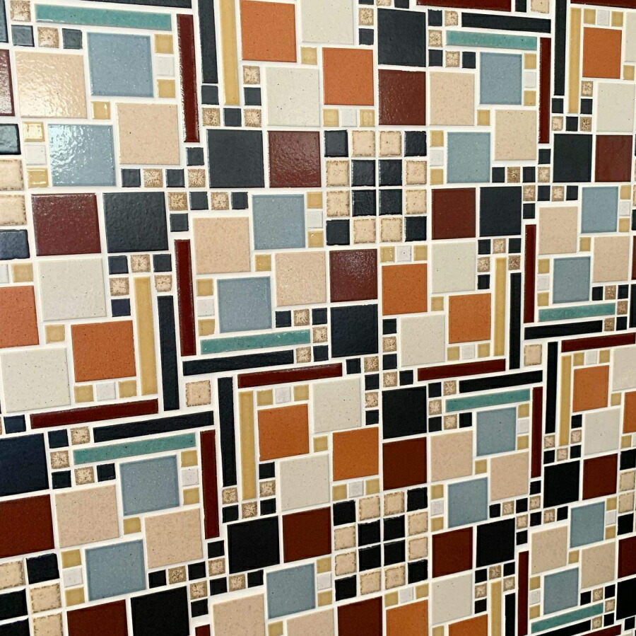 楽天市場】古窯変 モザイクタイル シート 販売 25角 和風 モダン